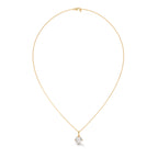 round cut Dioamond solitaire pendant in 10K gold