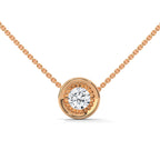 round cut diamond pendant