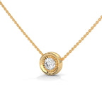 round cut lab grown diamond pendant