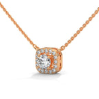 round cut lab grown diamond pendent