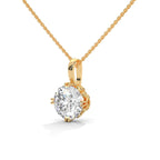 round cut lab grown diamond solitaire pendant