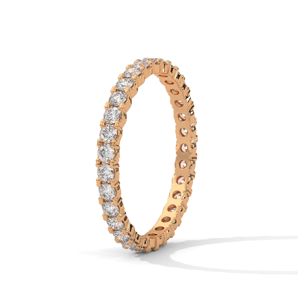 round cut moissanite eternity band Online