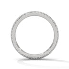 round cut moissanite pave eternity ring