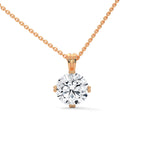 round cut solitaire pendant