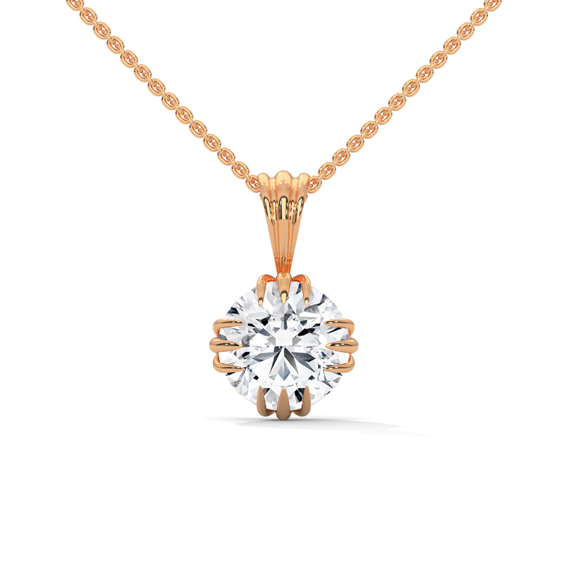 round diamond pendent