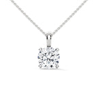 round diamond solitaire pendant