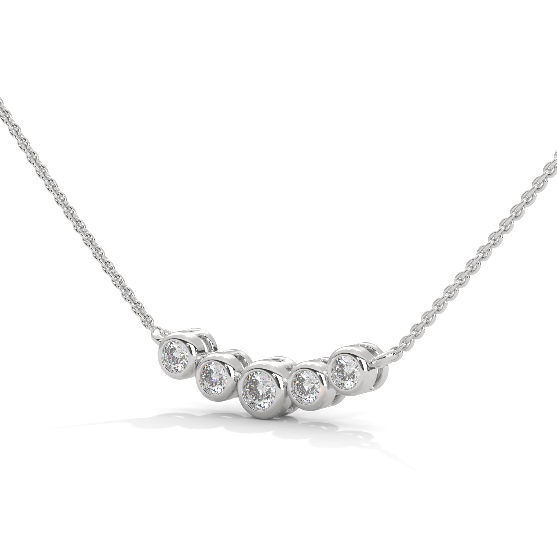 round lab grown diamond necklace