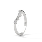 round moissanite curved eternity band
