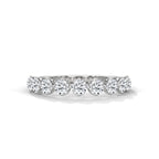 round moissanite half eternity band