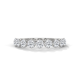 round moissanite half eternity band