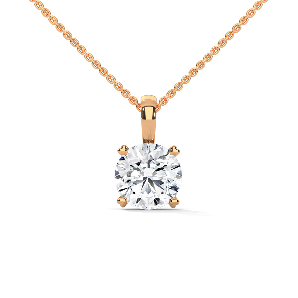 round solitaire pendant