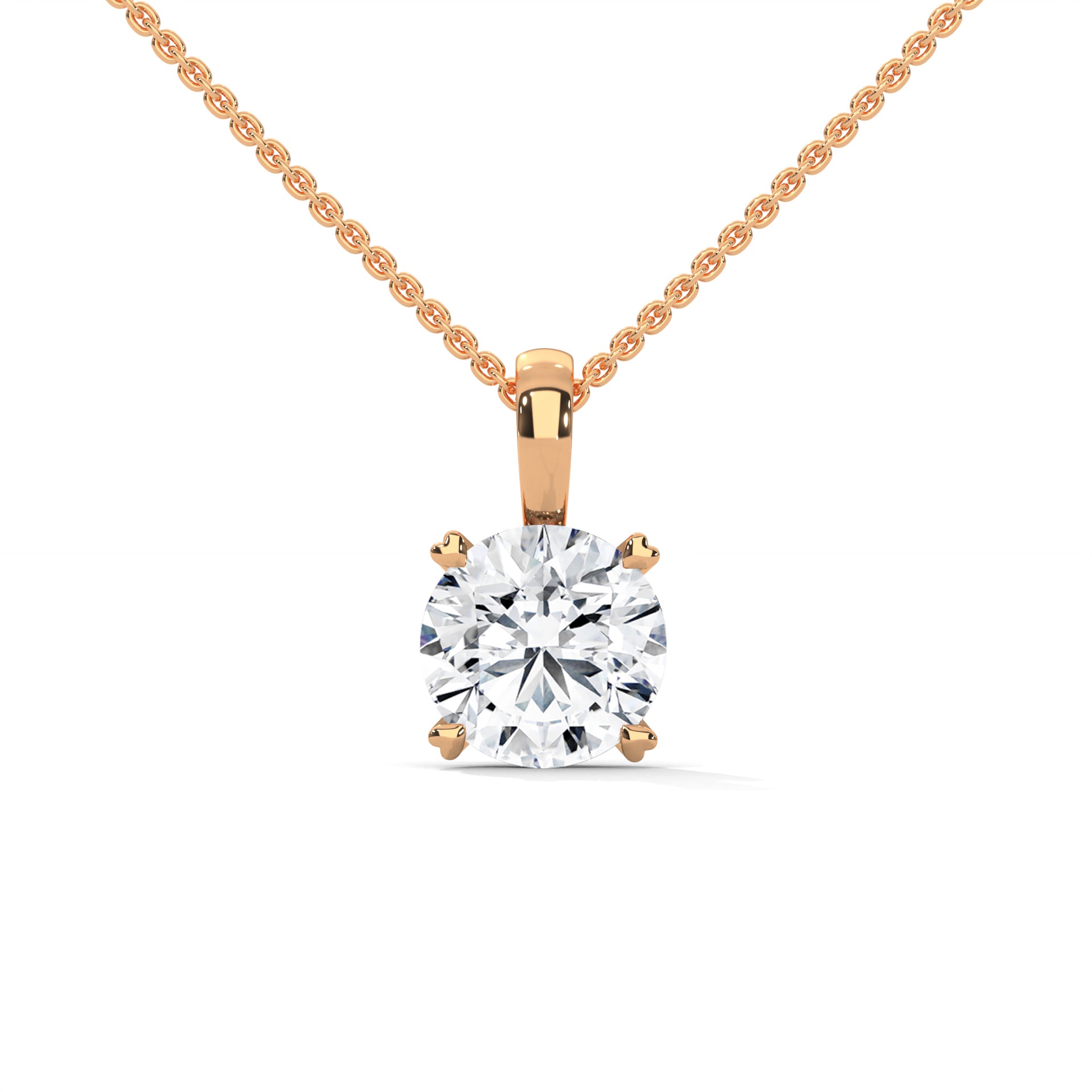 round solitaire pendant