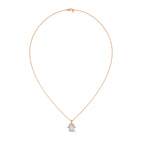 Round Cut Lab Grown Diamond Solitaire pendant with 6 Prong Setting, Pendant with chain