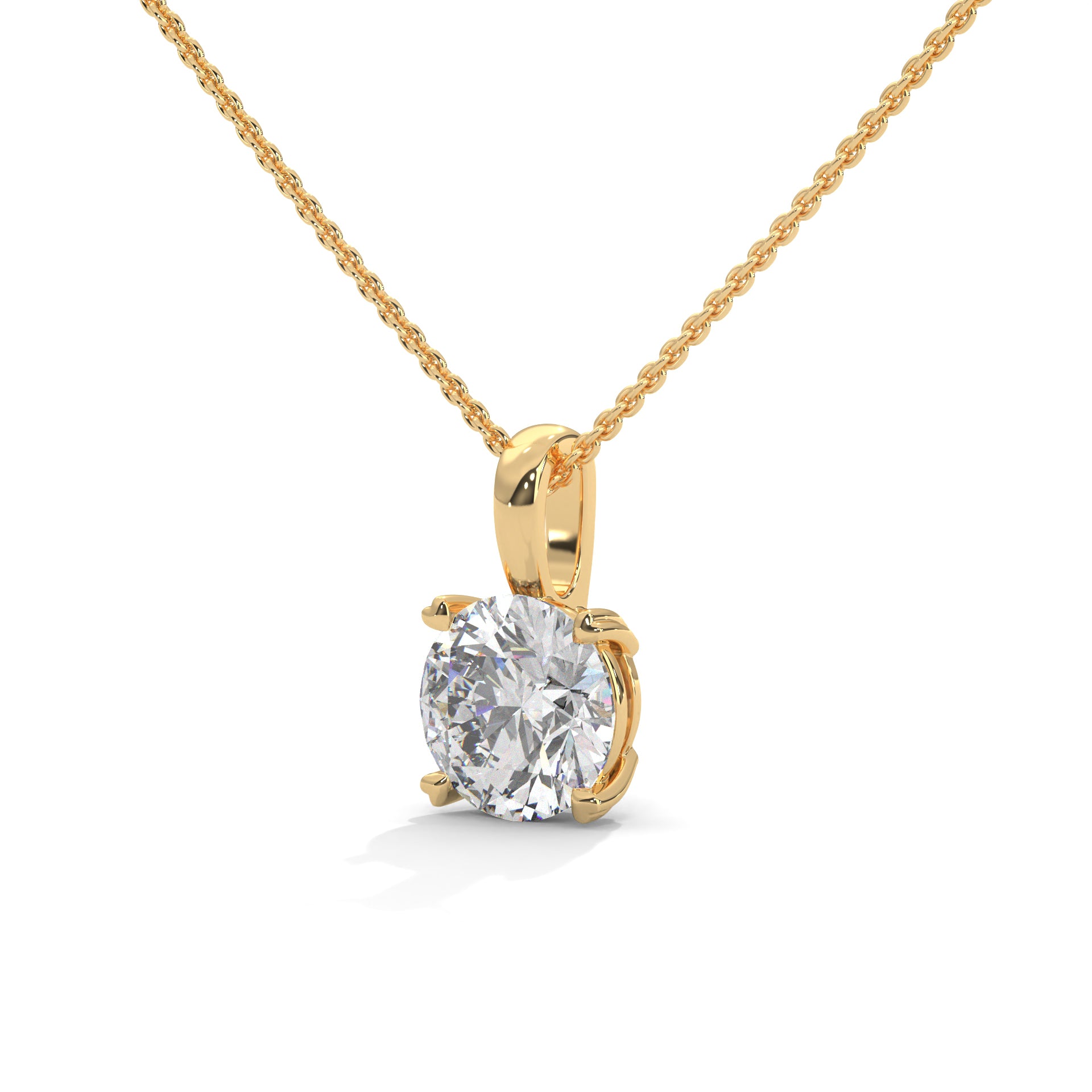 solitaire pendant with a delicate chain
