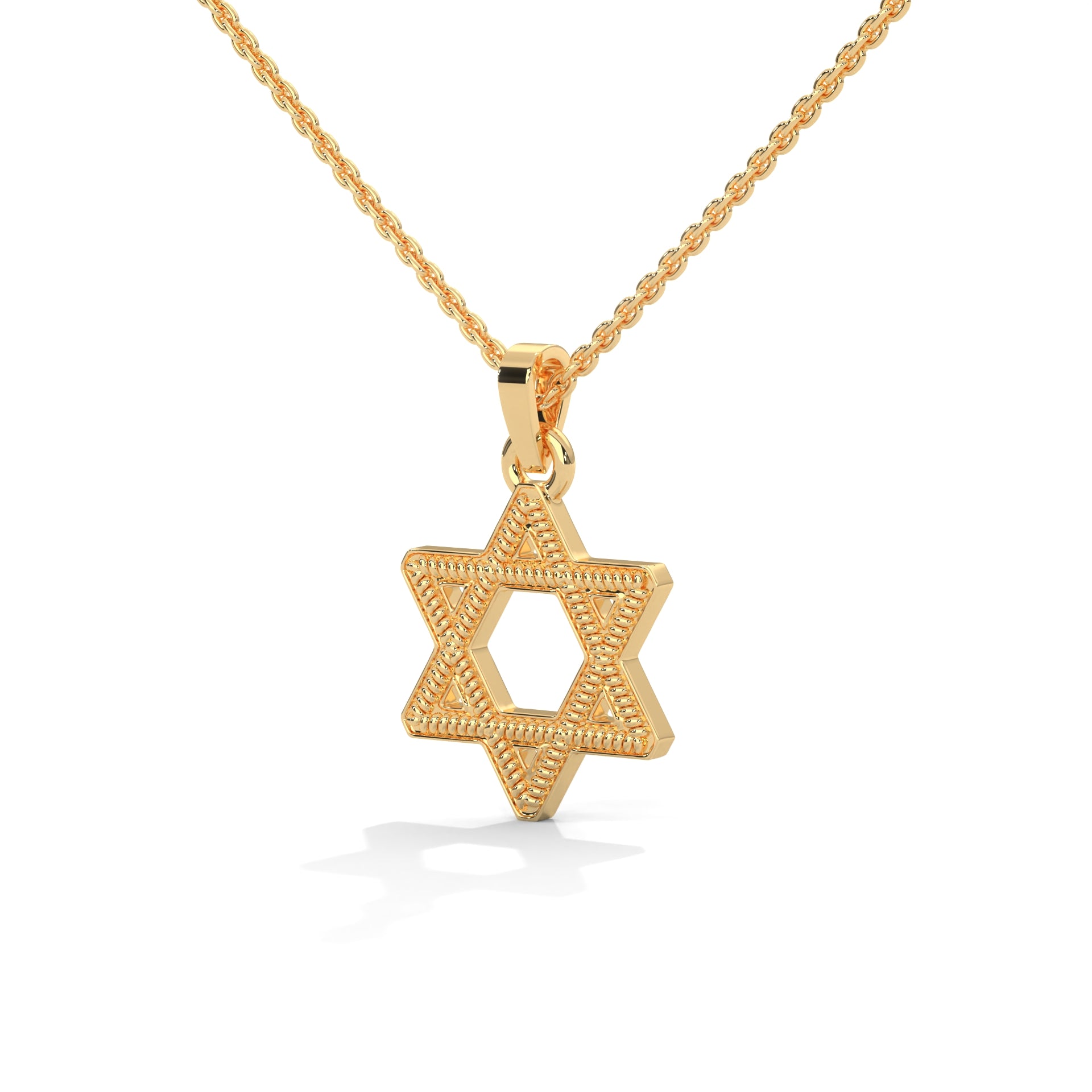 star shape gold pendant
