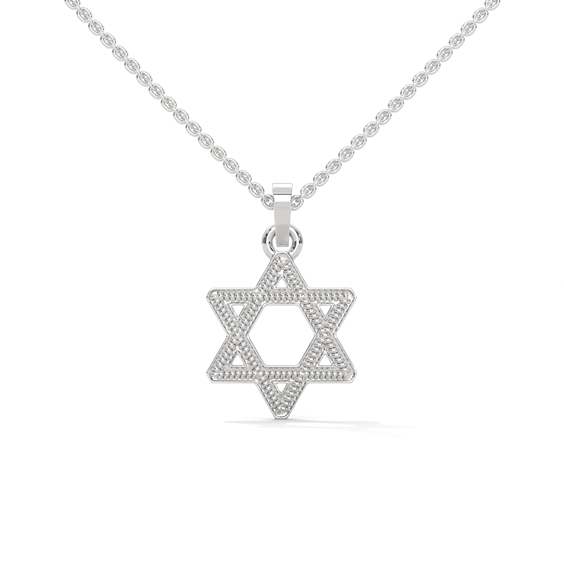 star shape white pendant