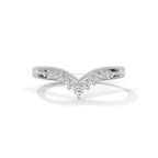 vintage moissanite curved wedding band