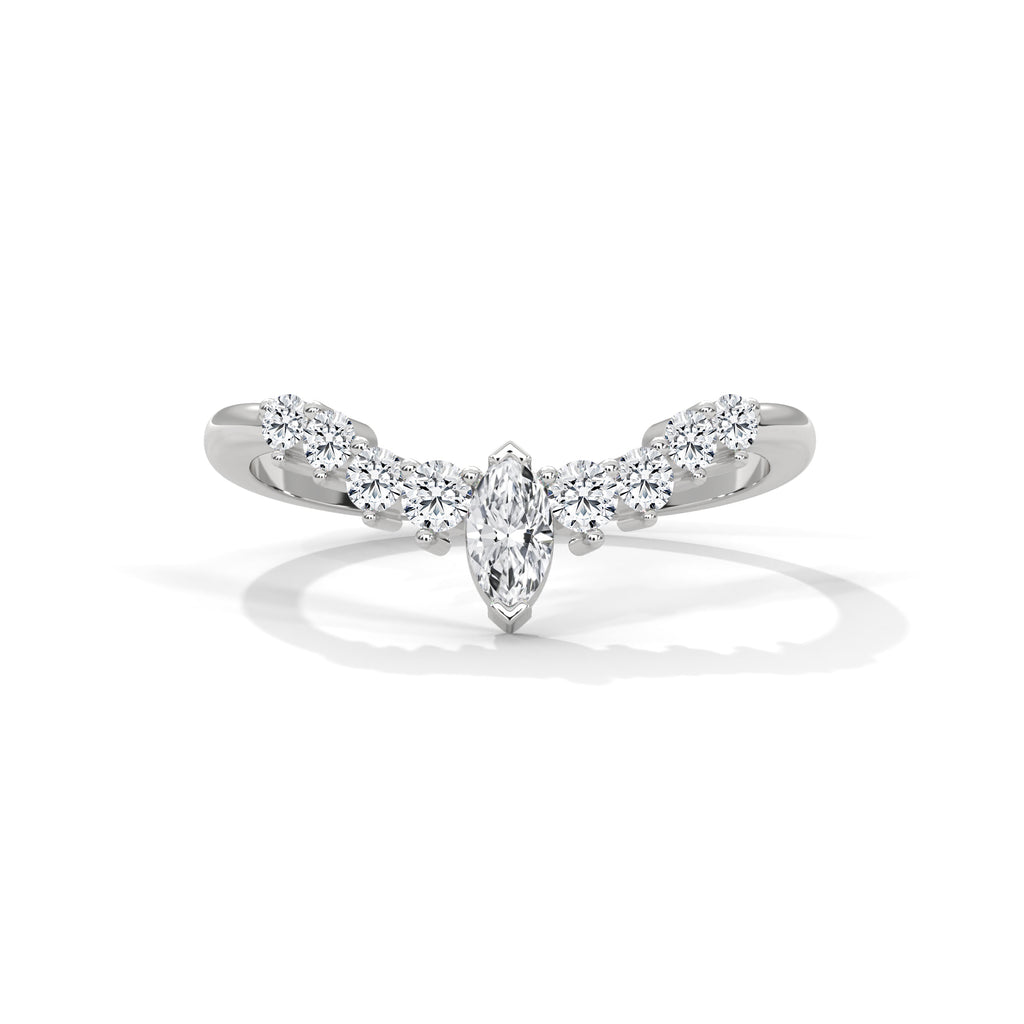 v shaped wedding band