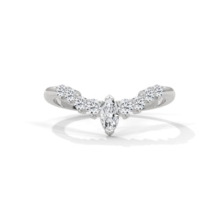 v shaped wedding band