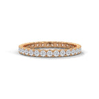 wedding band with bezel set