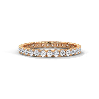 wedding band with bezel set