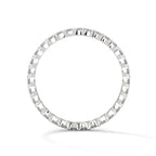 wedding band with bezel seting White Gold