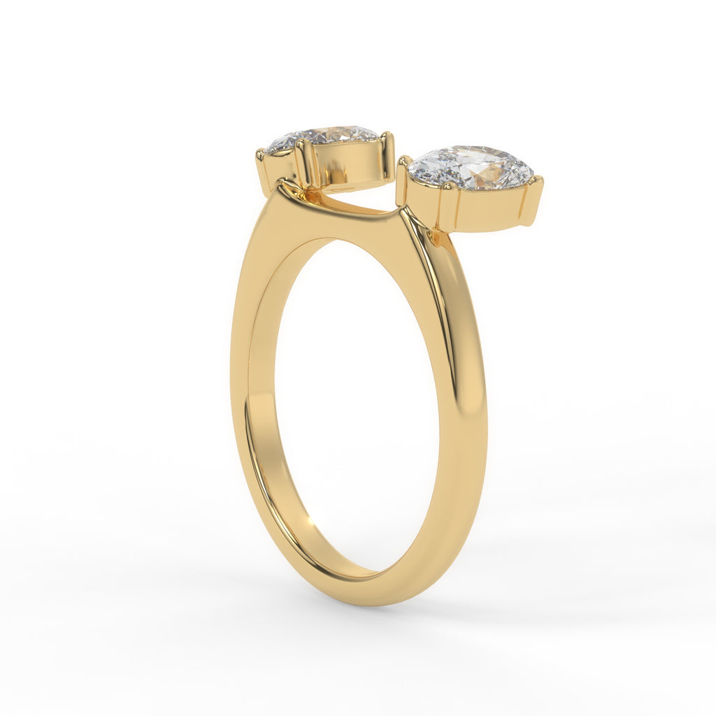 Yellow gold moissanite diamond enhancer band