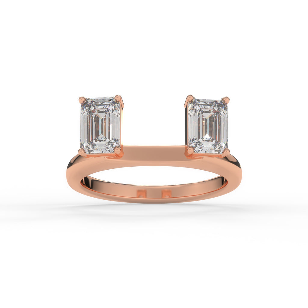 Moissanite emerald cut enhancer